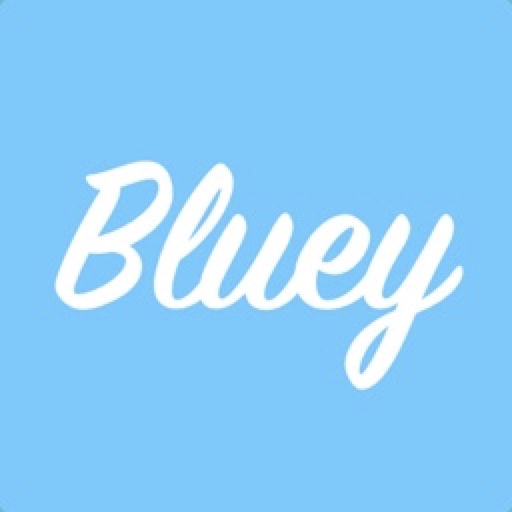 Logo for "Bluey"